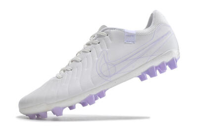 Men's Nike Tiempo Legend X Academy AG Artificial Grass Low-Tops Football Boots - White/Purple