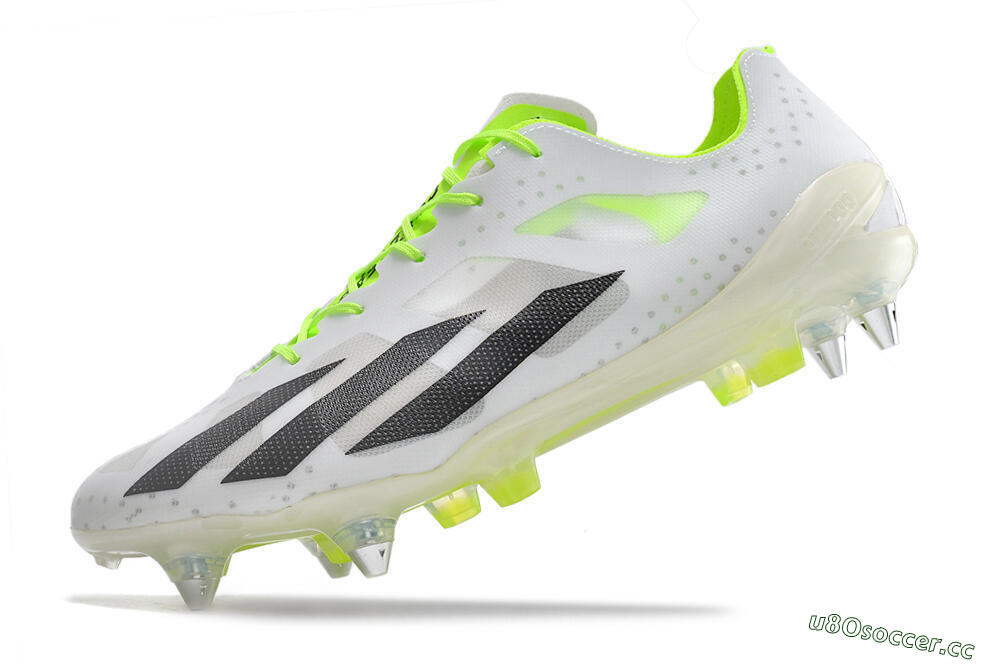 Men's Adidas X Crazyfast.1 SG Soft Ground Low-Tops Football Boots - White/Black/Green 5