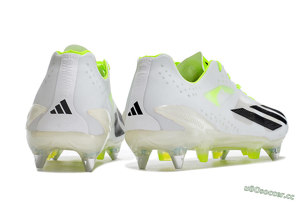 Men's Adidas X Crazyfast.1 SG Soft Ground Low-Tops Football Boots - White/Black/Green 6