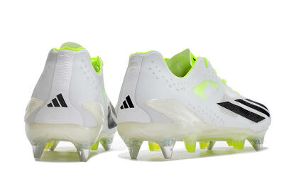 Men's Adidas X Crazyfast.1 SG Soft Ground Low-Tops Football Boots - White/Black/Green