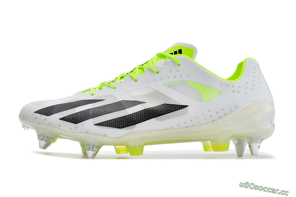Men's Adidas X Crazyfast.1 SG Soft Ground Low-Tops Football Boots - White/Black/Green 0