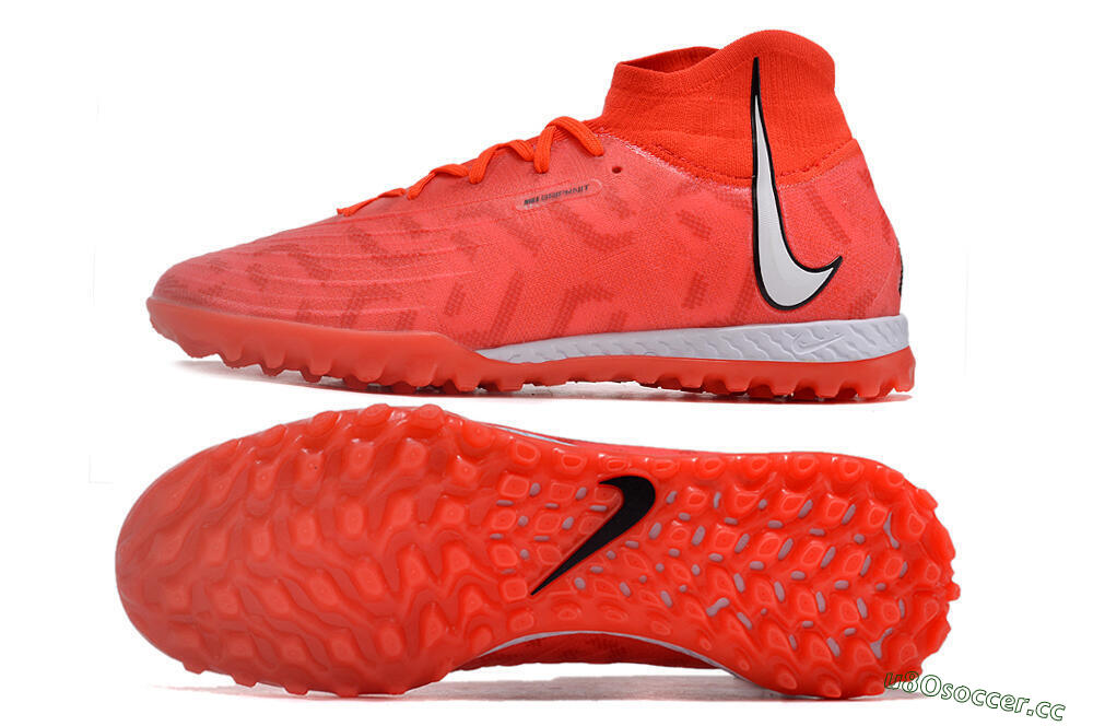 Men's Nike Phantom GX DF Elite TF Artificial Turf High-Tops Football Shoes - Red/Silver/Black 1