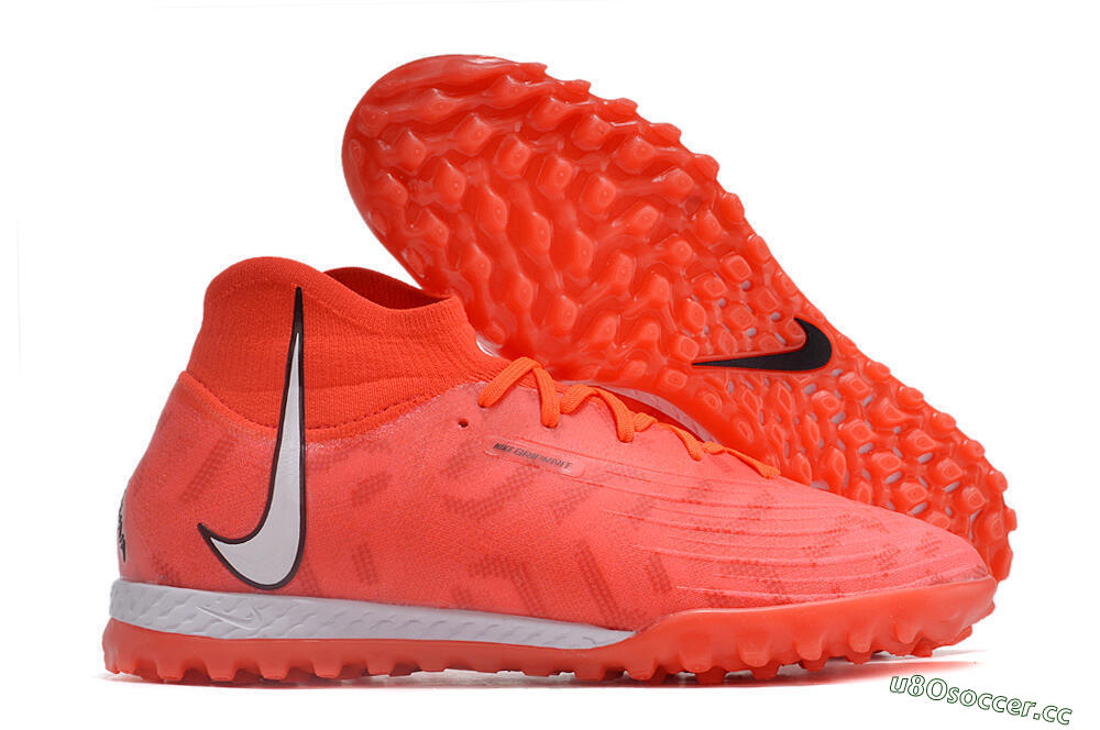 Men's Nike Phantom GX DF Elite TF Artificial Turf High-Tops Football Shoes - Red/Silver/Black 2