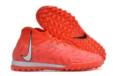 Men's Nike Phantom GX DF Elite TF Artificial Turf High-Tops Football Shoes - Red/Silver/Black