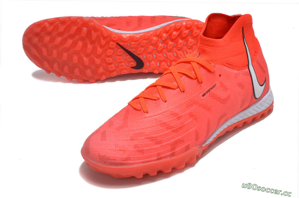 Men's Nike Phantom GX DF Elite TF Artificial Turf High-Tops Football Shoes - Red/Silver/Black 3