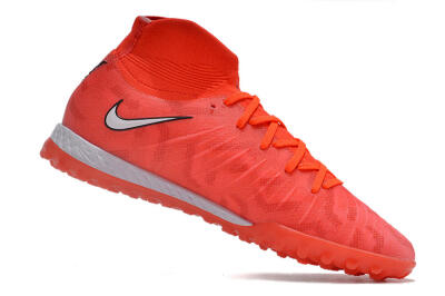 Men's Nike Phantom GX DF Elite TF Artificial Turf High-Tops Football Shoes - Red/Silver/Black