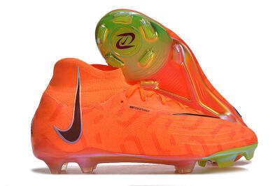 Unisex Nike Phantom Luna Elite FG Firm Ground High-Tops Football Boots - Orange/Black/Purple