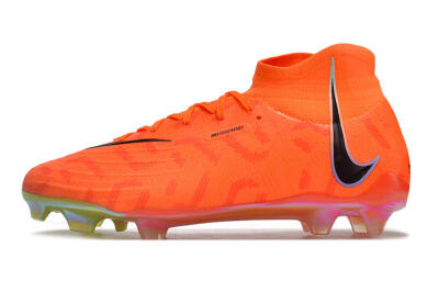 Unisex Nike Phantom Luna Elite FG Firm Ground High-Tops Football Boots - Orange/Black/Purple