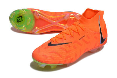 Unisex Nike Phantom Luna Elite FG Firm Ground High-Tops Football Boots - Orange/Black/Purple