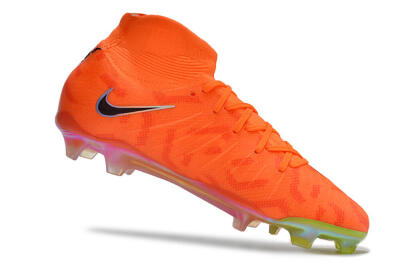 Unisex Nike Phantom Luna Elite FG Firm Ground High-Tops Football Boots - Orange/Black/Purple
