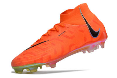Unisex Nike Phantom Luna Elite FG Firm Ground High-Tops Football Boots - Orange/Black/Purple