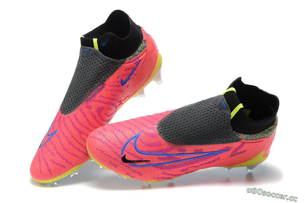 Men's Nike Phantom GX Elite DF FG Firm Ground High-Tops Football Boots - Red/Blue/Yellow/Black 5