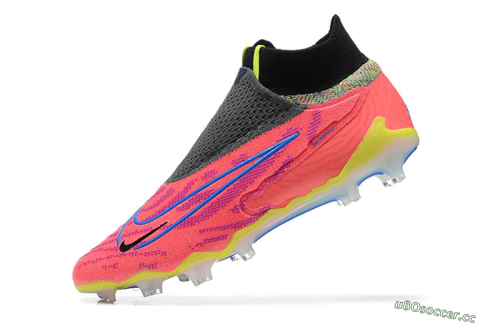 Men's Nike Phantom GX Elite DF FG Firm Ground High-Tops Football Boots - Red/Blue/Yellow/Black 8