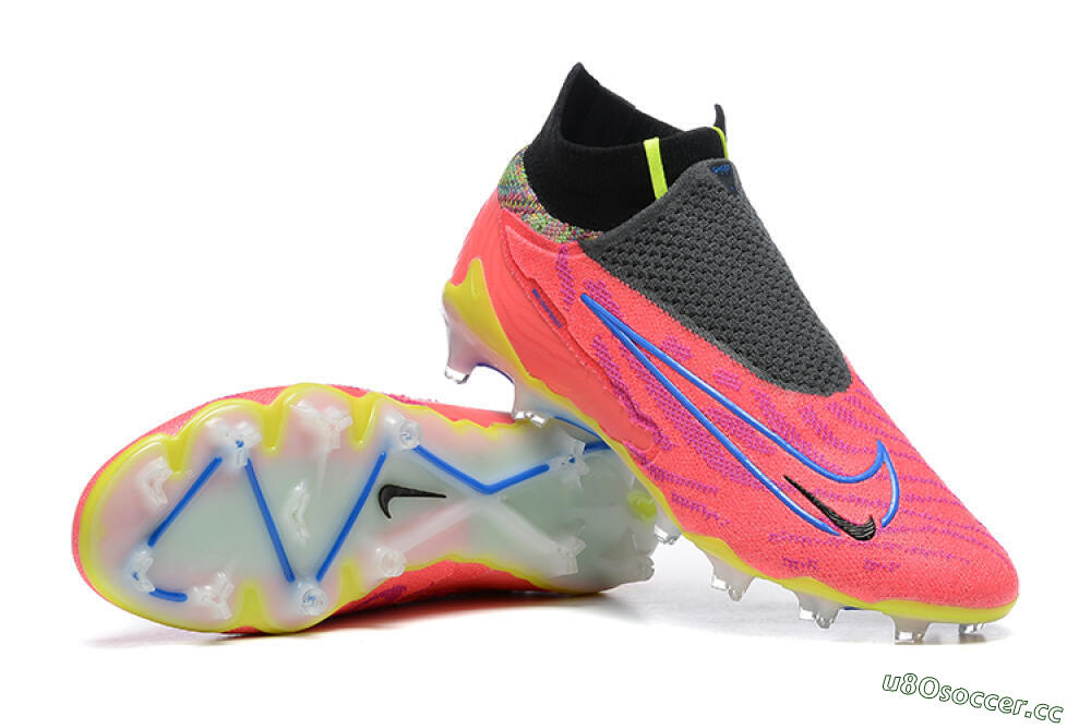 Men's Nike Phantom GX Elite DF FG Firm Ground High-Tops Football Boots - Red/Blue/Yellow/Black 4