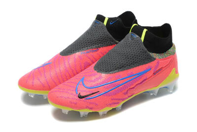 Men's Nike Phantom GX Elite DF FG Firm Ground High-Tops Football Boots - Red/Blue/Yellow/Black