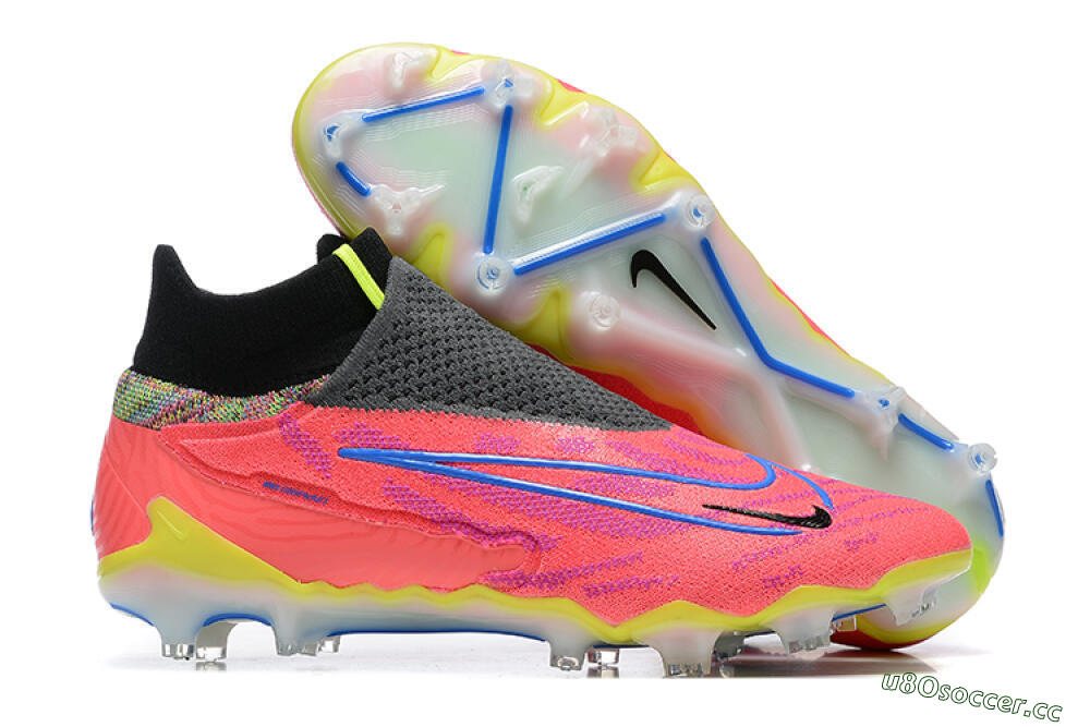 Men's Nike Phantom GX Elite DF FG Firm Ground High-Tops Football Boots - Red/Blue/Yellow/Black 2