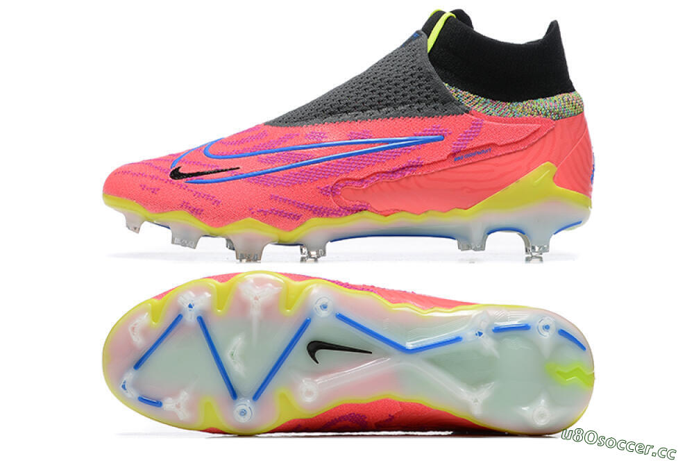 Men's Nike Phantom GX Elite DF FG Firm Ground High-Tops Football Boots - Red/Blue/Yellow/Black 1
