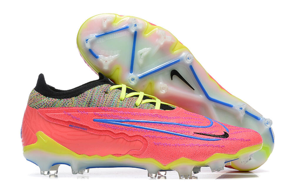 Men's Nike Phantom GX Elite FG Firm Ground Low-Tops Football Boots - Red/Blue/Yellow/Black 2