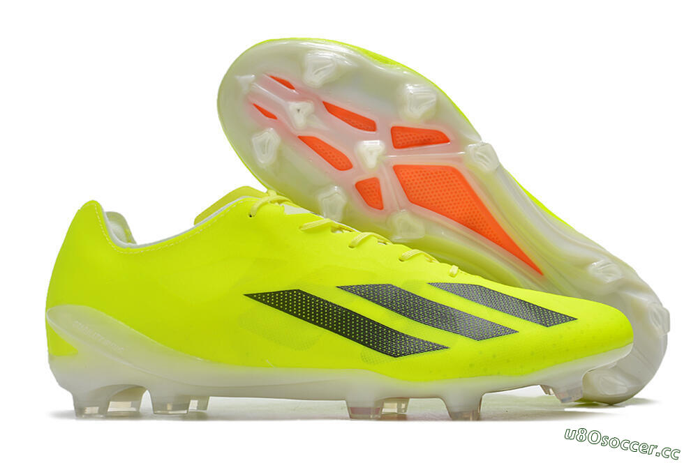 Men's Adidas X Crazyfast+ FG Firm Ground Low-Tops Football Boots - Yellow/Black 2