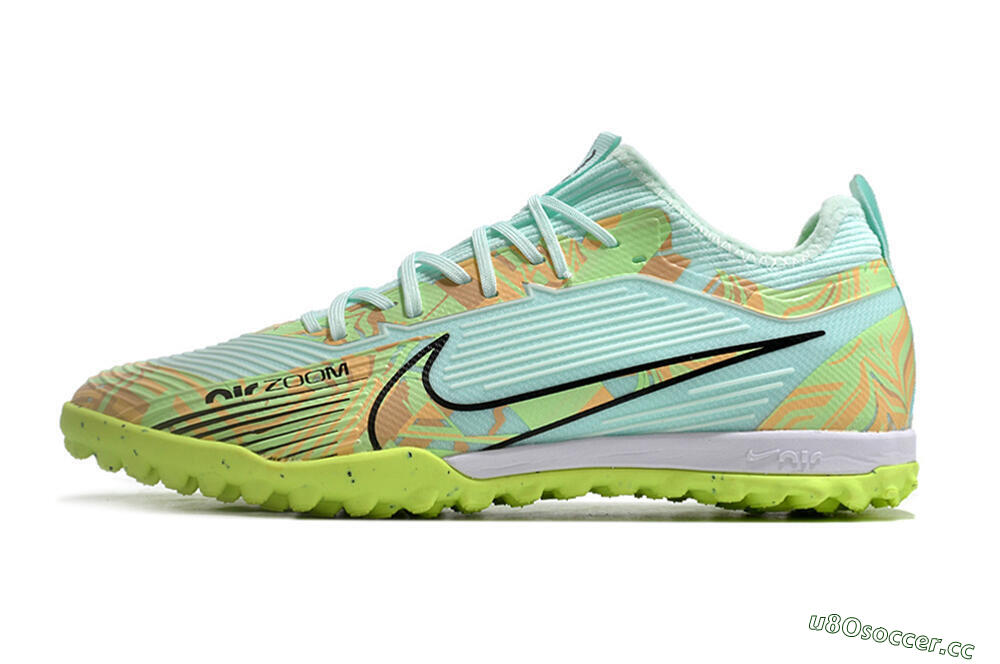 Unisex Nike Air Zoom Mercurial Vapor 15 Pro TF Artificial Turf Low-Tops Football Shoes - Jade/Yellow/Black 0