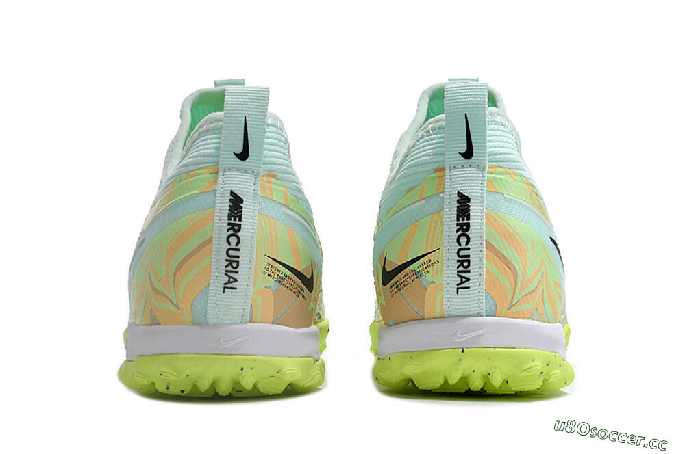 Unisex Nike Air Zoom Mercurial Vapor 15 Pro TF Artificial Turf Low-Tops Football Shoes - Jade/Yellow/Black 5