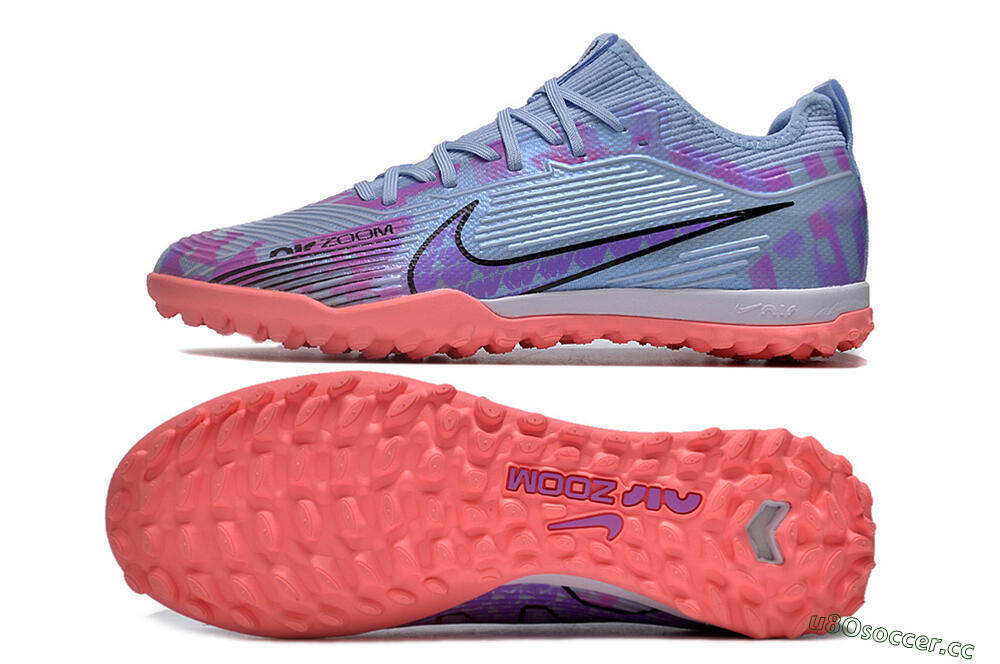 Unisex Nike Air Zoom Mercurial Vapor 15 Pro TF Artificial Turf Low-Tops Football Shoes - Silver/Purple/Red 1