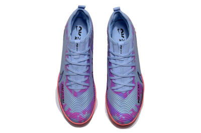 Unisex Nike Air Zoom Mercurial Vapor 15 Pro TF Artificial Turf Low-Tops Football Shoes - Silver/Purple/Red
