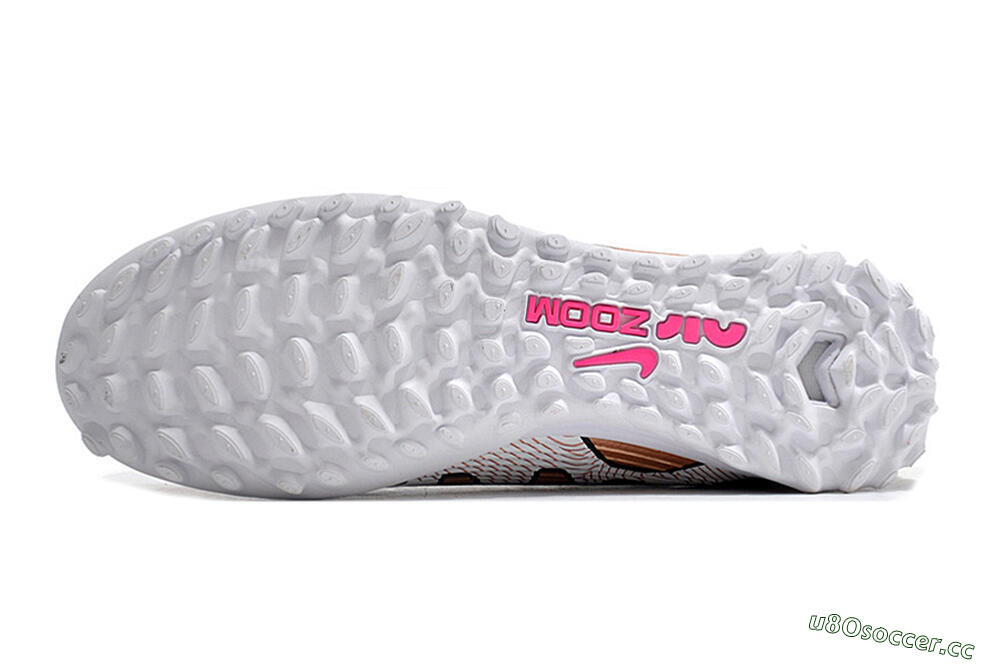 Unisex Nike Air Zoom Mercurial Vapor 15 Pro TF Artificial Turf Low-Tops Football Shoes - Rose Gold/Black/White 6