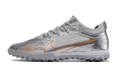 Unisex Nike Air Zoom Mercurial Vapor 15 Pro TF Artificial Turf Low-Tops Football Shoes - Silver/Gold/Black