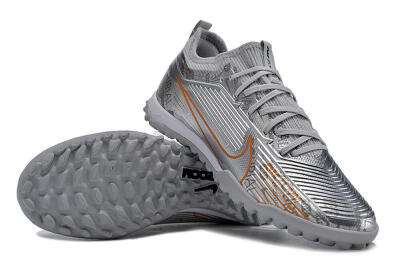 Unisex Nike Air Zoom Mercurial Vapor 15 Pro TF Artificial Turf Low-Tops Football Shoes - Silver/Gold/Black