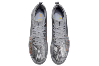 Unisex Nike Air Zoom Mercurial Vapor 15 Pro TF Artificial Turf Low-Tops Football Shoes - Silver/Gold/Black