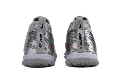 Unisex Nike Air Zoom Mercurial Vapor 15 Pro TF Artificial Turf Low-Tops Football Shoes - Silver/Gold/Black