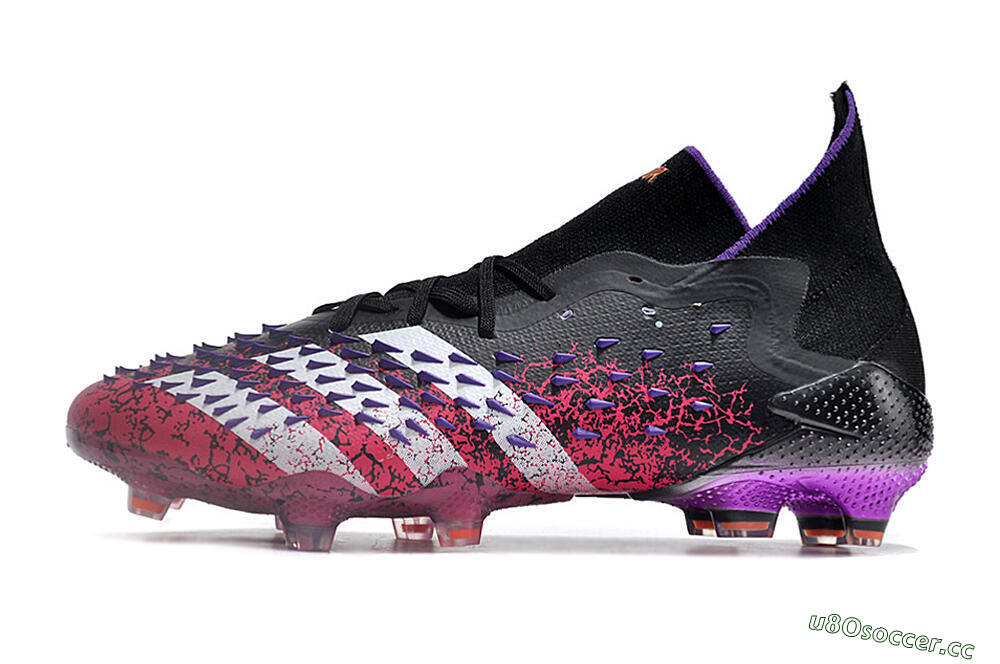 Unisex Adidas Predator Freak.1 FG Firm Ground High-Tops Football Boots - Black/Pink/Purple/Gold 0