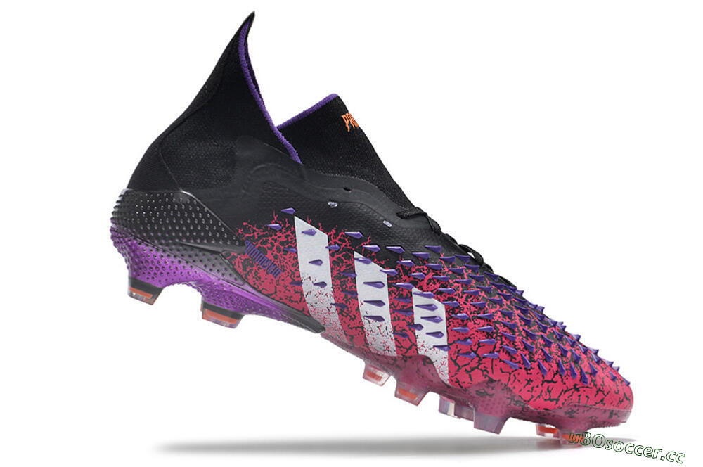 Unisex Adidas Predator Freak.1 FG Firm Ground High-Tops Football Boots - Black/Pink/Purple/Gold 4