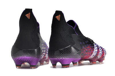 Unisex Adidas Predator Freak.1 FG Firm Ground High-Tops Football Boots - Black/Pink/Purple/Gold