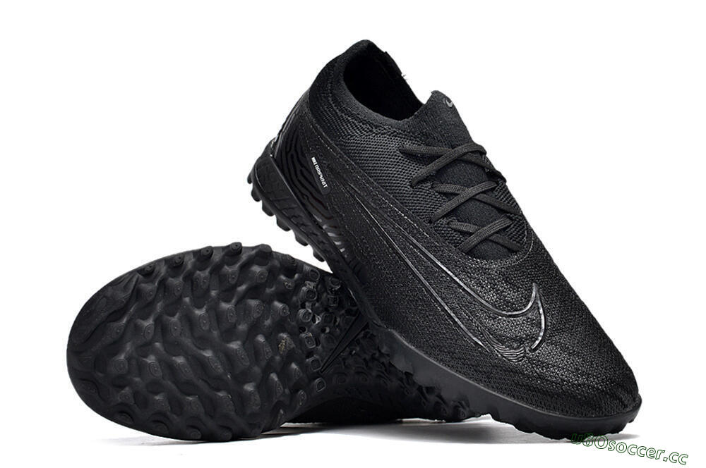 Unisex Nike Phantom GX Elite TF Artificial Turf Low-Tops Football Shoes - Black/White/Silver 4