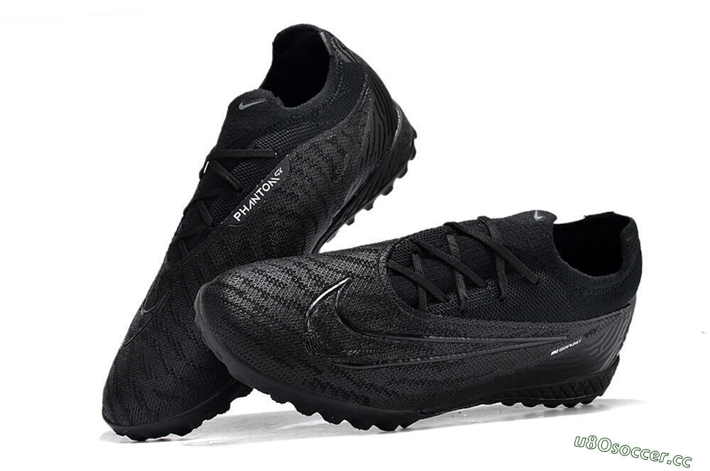 Unisex Nike Phantom GX Elite TF Artificial Turf Low-Tops Football Shoes - Black/White/Silver 6
