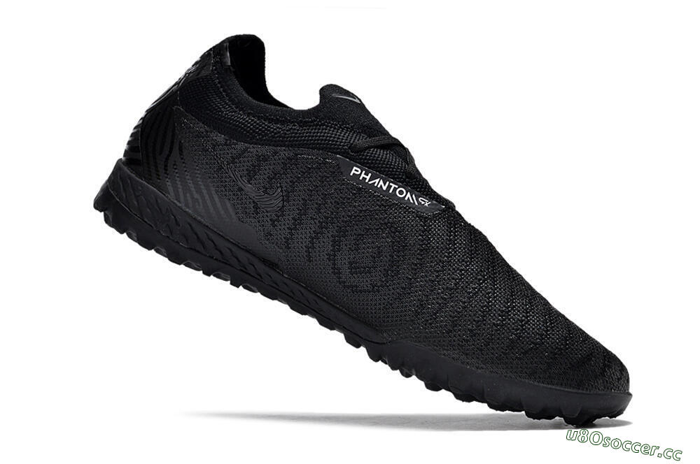 Unisex Nike Phantom GX Elite TF Artificial Turf Low-Tops Football Shoes - Black/White/Silver 7