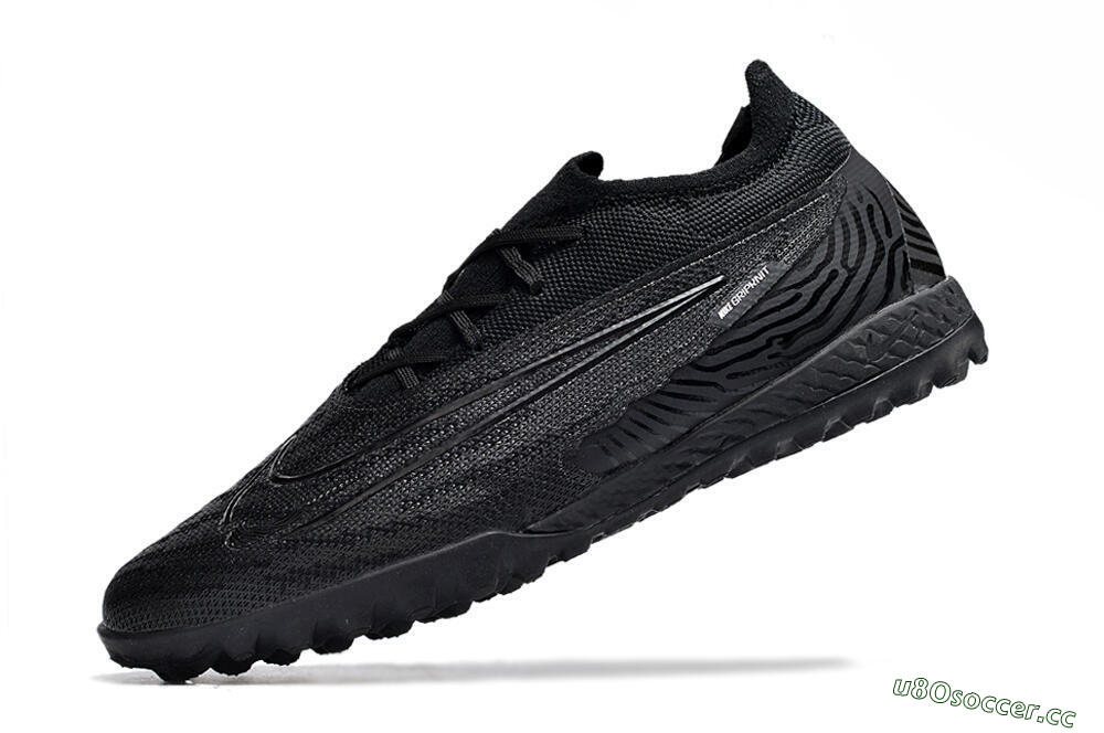 Unisex Nike Phantom GX Elite TF Artificial Turf Low-Tops Football Shoes - Black/White/Silver 8