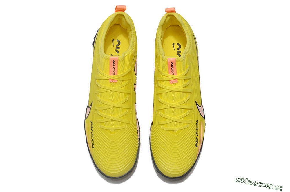 Unisex Nike Air Zoom Mercurial Vapor 15 Pro TF Artificial Turf Low-Tops Football Shoes - Yellow/Pink/White/Black 4