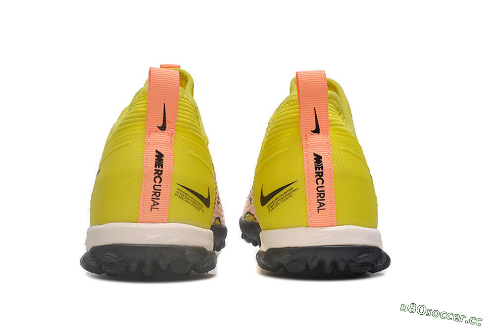 Unisex Nike Air Zoom Mercurial Vapor 15 Pro TF Artificial Turf Low-Tops Football Shoes - Yellow/Pink/White/Black 5