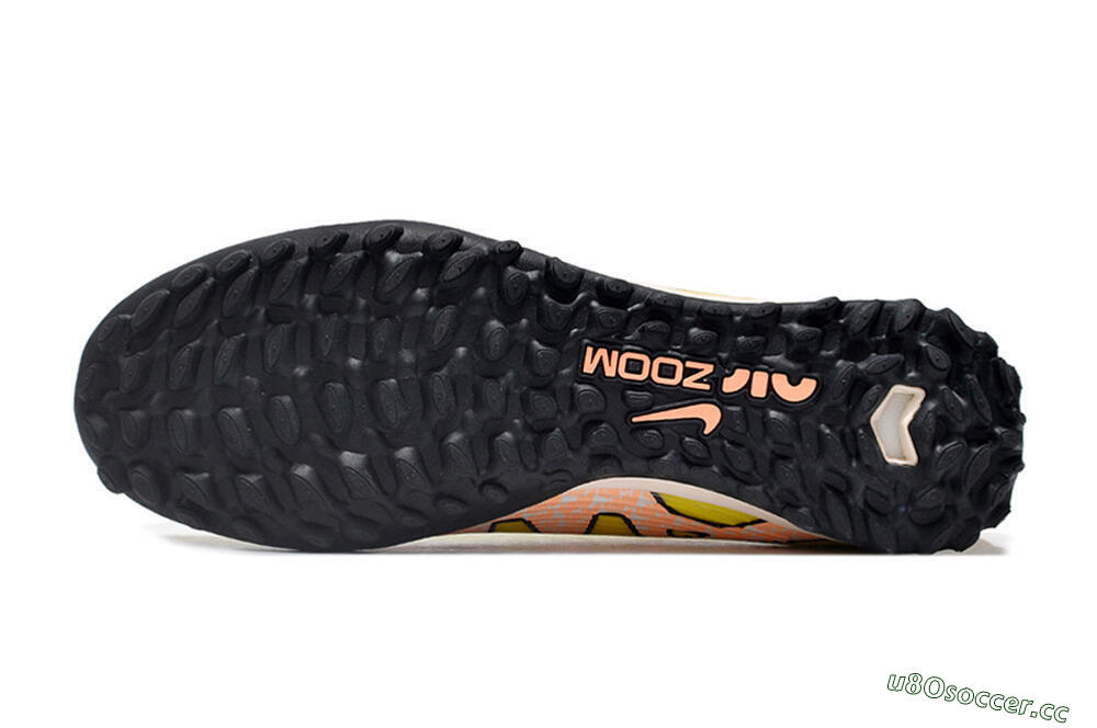 Unisex Nike Air Zoom Mercurial Vapor 15 Pro TF Artificial Turf Low-Tops Football Shoes - Yellow/Pink/White/Black 6