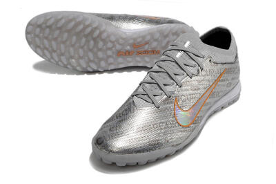 Unisex Nike Air Zoom Mercurial Vapor 15 Elite TF Artificial Turf Low-Tops Football Shoes - Silver/Gold