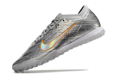 Unisex Nike Air Zoom Mercurial Vapor 15 Elite TF Artificial Turf Low-Tops Football Shoes - Silver/Gold