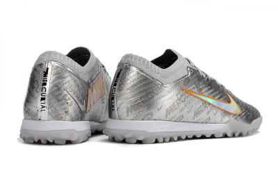 Unisex Nike Air Zoom Mercurial Vapor 15 Elite TF Artificial Turf Low-Tops Football Shoes - Silver/Gold
