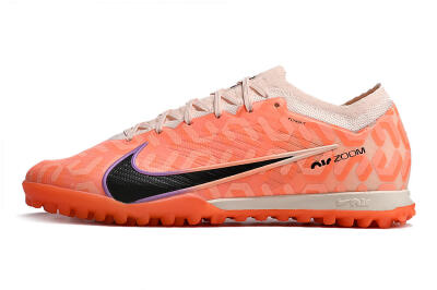 Men's Nike Air Zoom Mercurial Vapor 15 Elite TF Artificial Turf Low-Tops Football Shoes - Orange/White/Black