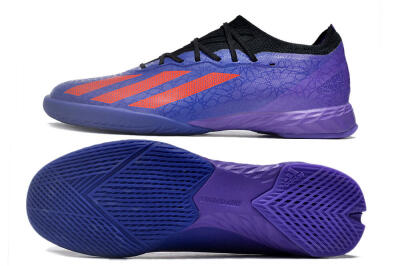 Men's Adidas X Crazyfast.1 IC Indoor & Futsal Low-Tops Football Shoes - Blue/Red/Purple