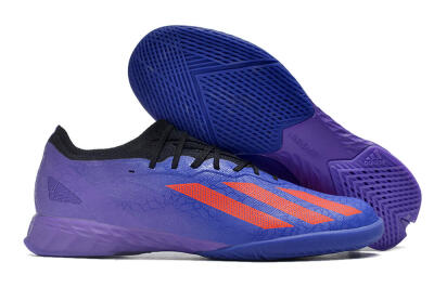 Men's Adidas X Crazyfast.1 IC Indoor & Futsal Low-Tops Football Shoes - Blue/Red/Purple