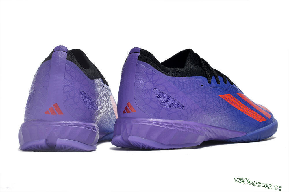Men's Adidas X Crazyfast.1 IC Indoor & Futsal Low-Tops Football Shoes - Blue/Red/Purple 6