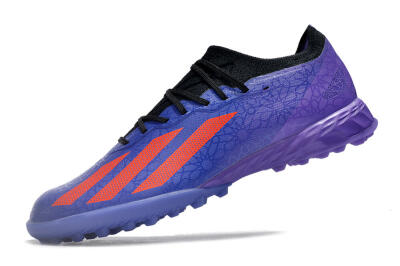 Men's Adidas X Crazyfast.1 TF Artificial Turf Low-Tops Football Shoes - Blue/Red/Purple